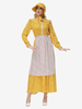 Robe de style pastorale à fleurs jaunes Prairie Pioneer Clothing
