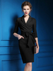 Robe De Travail 2022 Pour Femme En Polyester Moulante À Manches Courtes En Noir Et Rouge