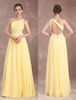 robe demoiselle honneur de bal à une épaule plissée en satin de soie stretch détail zip