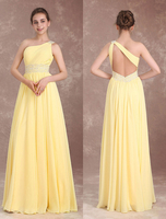 robe demoiselle honneur de bal à une épaule plissée en satin de soie stretch détail zip