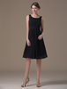Robe demoiselle honneur maternité A-ligne en chiffon noir
