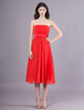 Robe demoiselle honneur maternité A-ligne rouge bustier