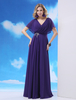 Robe demoiselle honneur maternité violette foncée avec paillettes Milanoo