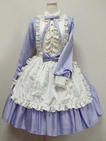 Robe Douce Lolita OP Maid Avec Noeuds Une Pièce Déguisements Halloween