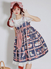 Robe Douce Lolita Sans Manches Dentelle Robe Lolita imprimé rouge