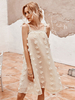 Robe Droites Femme Courts à Col Rond Sans Manches Imprimé Les Fleurs Bas Evasée Robe Droites Femme