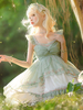 Robe en dentelle Sweet Lolita Robe sans manches en polyester