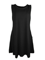 Robe Eté Courte Femme avec Bretelles à Col Rond Coupe Cintrée Bas Evasée Unicolore Robe Eté Robe de Patineuse