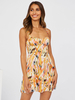 Robe Eté Courte Femme Imprimé à Col Décolleté Coupe Cintrée