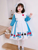 Robe fille Alice au pays des merveilles Robe et couvre-chef Lolita pour enfants
