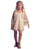 Robe fille de fleur iovire en dentelle col rond manche transparente longueur au genou robe fille cérémonie