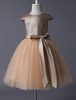 Robe fille de fleur pailleté jupe en tulle zip sur dos Robe d\