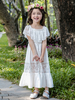 Robe fille de fleur robe cortège enfant ivoire en dentelle