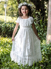 Robe fille de fleur robe cortège enfant ivoire en dentelle