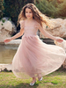Robe fille de fleur robe cérémonie fille manche courte