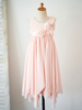 Robe fille de fleur rose en tulle col V jupe plissée robe fille cérémonie
