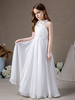 Robe Fille Fleur Dentelle Dentelle Dos Nu Sans Manches Ivoire