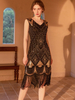 Robe Flapper Robes De Soirée Des Années 1920 Robe Semi-formelle Sans Manches À Col En V Frange