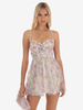 Robe Fleurie Mini Robes À Bretelles Spaghetti Plissées Dos Nu Robe Courte Printemps
