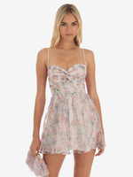 Robe Fleurie Mini Robes À Bretelles Spaghetti Plissées Dos Nu Robe Courte Printemps