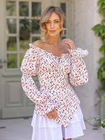 Robe fleurie Mini robes Imprimé floral Manches longues Col bateau Chic superposé Sans bretelles Volants Court Été