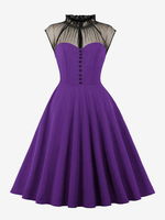 Robe Glamour rétro des années 1950 Style Audrey Hepburn sans manches longueur aux genoux robe Rockabilly