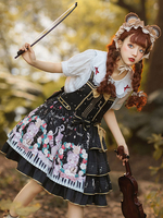 Robe gothique Lolita JSK sans manches arcs volants motif animal arc décontracté Lolita pull jupe