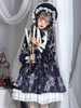 Robe gothique Lolita OP en dentelle noire avec nœuds croisés à manches longues en polyester à lacets Robe une pièce Lolita
