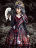 Robe gothique Lolita OP reine des coeurs à manches longues en polyester foncé conte de fées robe une pièce Lolita