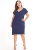 Robe Grande Taille Femmes Courte à Col V avec Manches Courtes Coupe Cintrée Unicolore Robe Courte Eté Sexy