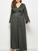 Robe grande taille pour femme Robe décontractée gris foncé