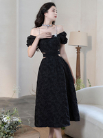 Robe Jacquard Lolita OP Chaînes noires Perles Robes Lolita One Piece