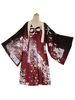 Robe japonaise traditionnelle Lolita JSK brique rouge manches longues Polyester imprimé fleuri Lolita pull jupes