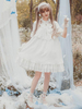 Robe lolita attirante en chiffon unicolore douse col montant Déguisements Halloween