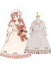 Robe lolita attirante en polyester bicolore classique avec col U Déguisements Halloween