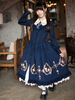 Robe lolita attirante synthétique impression dentelle douse Déguisements Halloween