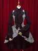Robe lolita charmante coton noire Déguisements Halloween