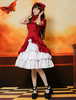 Robe lolita charmante en coton bordeaux douse Déguisements Halloween