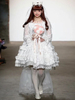 Robe lolita charmante en polyester avec noeud Lolita Robe de mariage Déguisements Halloween