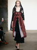 Robe lolita charmante en polyester marron foncée impression gothique encolure en coeur Déguisements Halloween