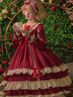 Robe Lolita Classique Manches Longues Robes Lolita Bleu Classique