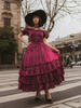 Robe Lolita classique OP Bordeaux Manches courtes Arcs Volants Tea Party Lolita Robe One Piece