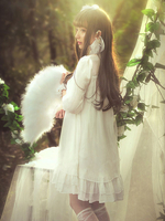 Robe Lolita Classique OP Narcissus Lusaka Blanche Lolita Une Pièce Robe Déguisements Halloween