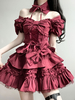 Robe Lolita Classique Polyester Manches Courtes Robes Lolita Classique Noir
