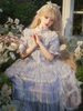 Robe Lolita Classique Polyester Manches Courtes Robes Lolita Lavande