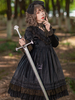 Robe Lolita Classique Velours Manches Longues Robes Lolita Noires