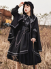 Robe Lolita Costumes Uniforme Militaire Lolita Noir Manches Longues