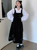 Robe Lolita douce de grande taille Robe pull Lolita brodée sans manches en polyester
