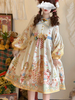 Robe Lolita douce en polyester à manches longues avec nœuds Robe Lolita de Noël douce