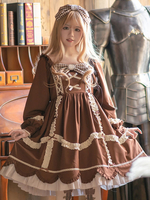 Robe Lolita douce en polyester à manches longues OP Robe Lolita